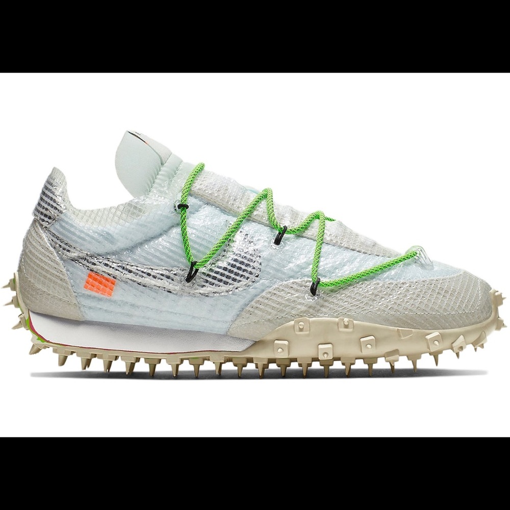 Off-White x Nike Waffle Racer Electric Green